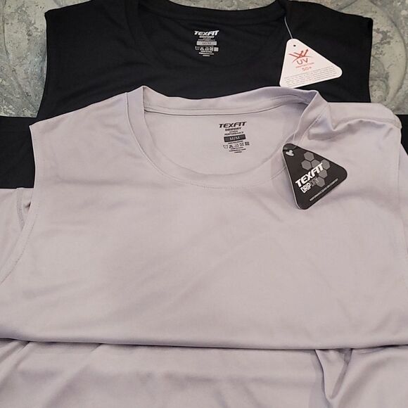 Texfit Men's Drip Dry Performance Quick Dry Set of 2 Tank Tops - Picture 2 of 4